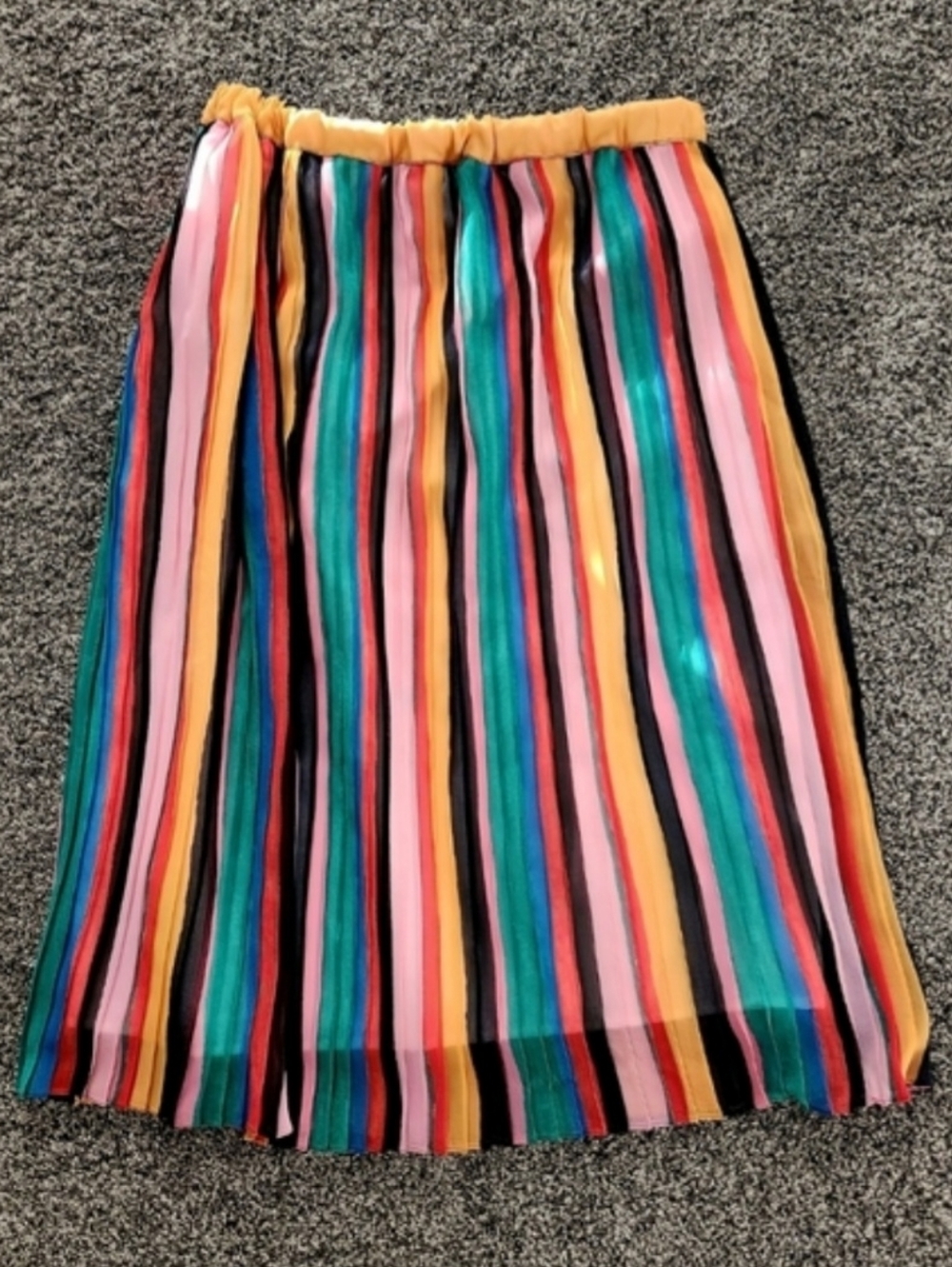 Colorful Striped Midi Skirt | Like New